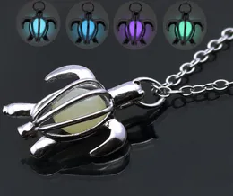Hollow Turtle Shape Silver Color Choker Necklace Women Luminous Glowing in Dark Necklaces Pendants Statement Necklace Gift9104107