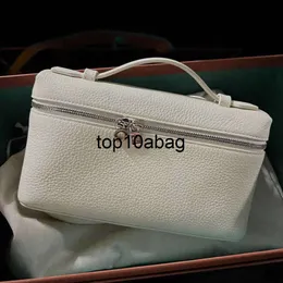 loro piano bag Loro Lp Bag L19 Lunch Loroespianaa Bag High-end Cowhide Fashion Large Capacity One Crossbody Makeup Handbag