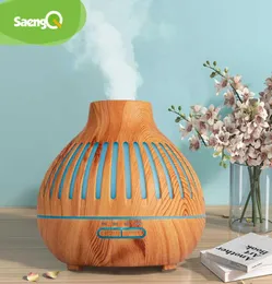 SAENGQ Aroma dyfuzor elektryczny powietrze nawilżacz ultradźwiękowy 400 ml olejek eteryczny zdalne sterowanie LED Fogger 2107243579803