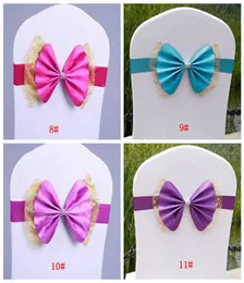 غطاء كرسي زفاف Bowknot SASHES مرنة SPANDEX BOW فرقة مع مشبك لحفلات الزفاف حفلات التزيين الحفلات DB5034196