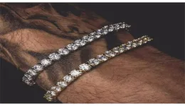 6mm 5mm 4mm 3mm Iced Out Tennis Bracelet Zirconia Triple Lock Hiphop Jewelry 1 Row Cubic Luxury Men Bracelets a45223830733
