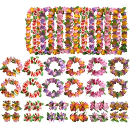Декоративные цветы 4 шт/сет на гавайских цветах leis leis garland Braclet Bracelet Diy Fack Dress Accessories
