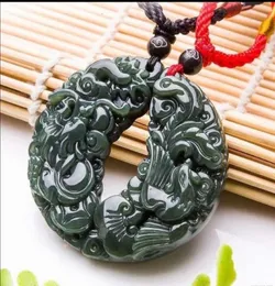 Select hetian jade qingyu dragon phoenix pendant lovers01236856724681951