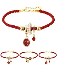 Homens mulheres chinesas charme corda Chain Friendship Bracelets para Bracelete de String Lucky Presente 4858894