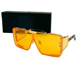 BALMAINE ER 럭셔리 디자이너 선글라스 남성 여성 BPS-102 BPS102 레트로 안경 UV400 보호 안경도 대형 사각형 대규모 프레임 젤리 컬러 유리