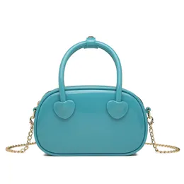 Spring Style Portable Bag Candy Color Axel Handväska Kedjan Kudde Geléväska för damer