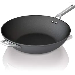 Pans C30928 Foodi NeverStick Premium 11-Inch Wok Hard-Anodized Nonstick Durable & Oven Safe To 500°F Slate Grey