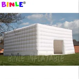 Tenda per cubo gonfiabile bianco con bolle eventi cubi Marquee Party Wedding Promotional Square House per esposizione 10MLX10MWX4.5MH (33x33x15ft)