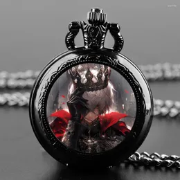 Pocket Watches Cool Creative Anime Glass Dome Quartz Watch For Mull Men colar