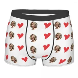 Underpants Sexy Boxer Custom Personalized Face Po Shorts Panties Men Long Underwear Soft For Homme Plus Size