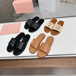Designer MM Luxury fashion sandals weave platform slippers women Summer Flat heel casual outdoors pool beach Shoe size 35-43