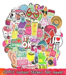 50Pcs Waterproof Girl Kawaii Pink Stickers Bomb Water Bottle Motorcycle Car Luggage Suitcase Laptop Skateboard for Teens Girls DIY9700976