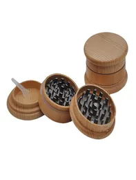 Metal Wood Tobacco Grinder with Pollen Catcher 63mm ThreeLayer Smoke Grinder Herb Spice Crusher Machine Vanilla Powder Cutter9516507