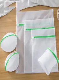 Verdickte feine Mesh Grüne Reißverschluss Waschbeutel 6 Stück Set Maschinenwaschkleidung Unterwäsche BH CARE