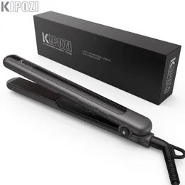 Kipozi Professional Hair Flat Iron 2 i 1 Curler Justerbar temperatur Snabbuppvärmning Rätuträtning 240423