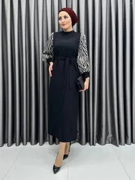 Ubranie etniczne Dubai muzułmański Abayas 2024 Kobiety długi Maxi Dress Turkey Kaftan Eid Ramadan Evening Arab Arabi Modest Islamska Suknia Partii Islamskiej Vestido
