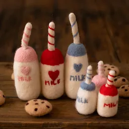DIY Baby Wool Feel Milk Butelki Dekoracje Born Pography Rekwizyty niemowlęce Po Strzelanie akcesoria domowe Orname 240429
