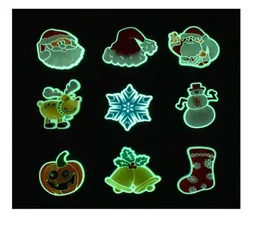 100pcs/lot luminous accessories 소프트 PVC 신발 매력 버클 형광등 신발 accesories XMA Night Decoration8975639