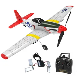 RC - Beginner RC Airplane Wing Fighter P51D Mustang Xpilot Stabilization System ONE-KEY AEROBATIC RTF Mustang 761-5 RTF 240426
