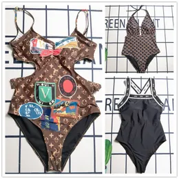 Frauen Bikini-Designer Klassischer Brief Print einteilige Badeanzüge Sommer Frauen Luxus Mode Sexy Bikini Größe S-XL