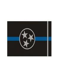 Bandiera di stato sottile blu blu bandiera 3x5 ft banner di polizia 90x150 cm Regalo festival 100D in poliestere per esterno per esterno Flag 3552824