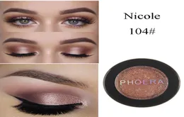 Phoera Whole Eye Glitter Eyeshadow Maquillaje varaktig smink Beauty Cosmetics Paleta de Sombra Tint 8 Color Palette Festival F2848243