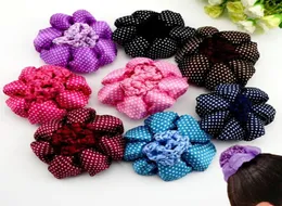 50Pcs Horse Show Pinup Dressage Crew Burlesque Plain Bun Cover Bow Hair Snood Net4410628