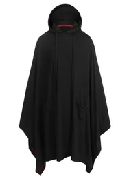 Unisex Casual Hooded Poncho Cape Cloak Fashion Coat Hoodie Sweatshirt Men Hip Hop Streetwear Hoody Pullover with Pocket Moletom 206671953