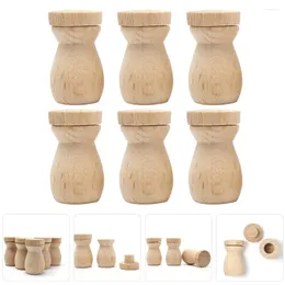 Bottiglie di stoccaggio in legno Espansione della bottiglia di olio essenziale Accessori a sospensione 6pcs oli sugli ad ciondoli per auto