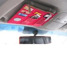 Bilarrangör Universal Multi-Card Position Sunshade Storage Bag Pouch Pocke Multifunction Pocket T Auto Tidying Accessories