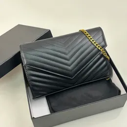 Designerbeutel Brieftasche Stümmelfarbige Handtasche Kette 23 cm Klassiker Klapplapper Luxus Crossbody Bag Fashion Bag Sheepell Caviar Bag Umhängetaschen