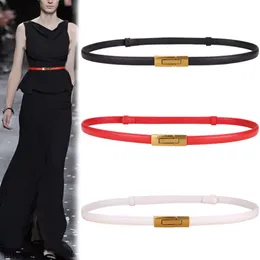 Cintura di design di alta qualità Donne Donne Cintura piccola che abbina diversi tipi di abiti per donne Genuina cuoio in pelle Larghezza in lega da 1,4 cm in lega Donne Designer Cinture