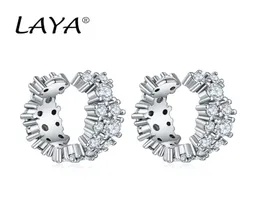 Laya 925 Sterling Silver Cuff earrings for women shining zircon mini brincosシンプルなデザインオリジナルモダンジュエリー2022 trend6151623