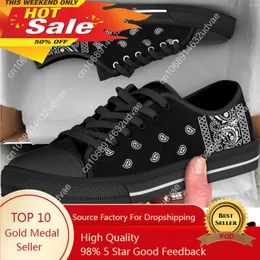 Casual Shoes Black White Red Blue Bandana Paisley Womens Sneakers Flat High Quality Gifts Art Her Fashion Footwear 2024