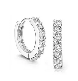 فضة كاملة Onerow Crystal Rhinestone Hoop أقراط للنساء Bijoux Ear Cuff الملحقات الزفاف هدية 5495221