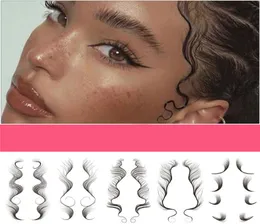 Gefälschte Frau Baby Curly Haarkanten Tattoo Aufkleber DIY natürliche temporäre wasserdichte Gesichts Haaranbieter -Make -up -Werkzeug Pony Schwanzstile schlank 1454903