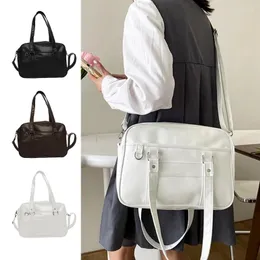 Bolsas de noite Mulheres Harajuku Crossbody Mensageiro Pu Bolsa de ombro de Couro JK Bolsas de Livro de grande capacidade