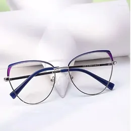 Sunglasses Eyebrow Point Paint Metal Optical Frame With Street S English Style Open Flat Light Mirror Womean And Men Glasses