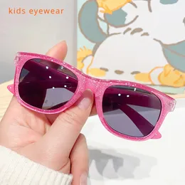 Fresco alla moda per bambini cool colorati occhiali da sole quadrati splendenti ragazze graziose occhiali da sole per bambini occhiali 240417