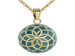 Colares pendentes Eudora Harmony Gold Green Flower Ball Colar carrilhão Bola materna Bell ApacASE FETAL PRENATAL GRAVEND MULHERES JE9817961