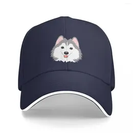 Ball Caps Love Gray Pomsky Pomeranian Husky Baseball Cap Beach Luxury Hat Wild Military Tactical Woman Hats Men'S