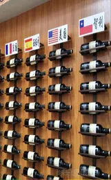 Железная настенная держатель вина в европейском стиле наклоненной винной стойки с красным вином Шампанское бутылка Организатор стойки New1121211