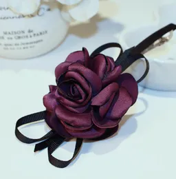 Korea Dongdaemun temperament women fourcolor flower hairpin sweet rose texture leaf hairpin Korean hair hoop jewelry2530293