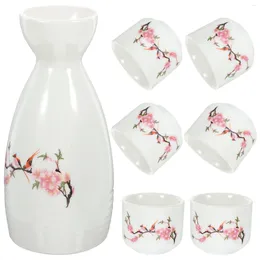 Weingläser Keramik Set Sake Tasse Saki Topfkessel Glasschild Dekor Flagon Keramik traditionell