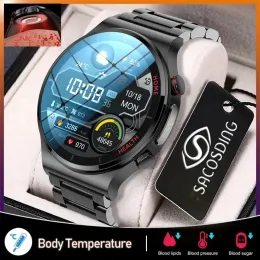 Uhren 2023 Neue Lasertherapie Drei hohe Smart Watch Men EKG+PPG Herzfrequenz Blutdruck gesunde Sport Smartwatch für Huawei Xiaomi