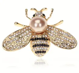 Famous Brand Design Insect Series Broche Women Women Delicate Little Bee Broches Crystal Rhinestone Pin Bruch Jewelry Gifts Para Girl8651608