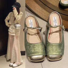 Casual Shoes Summer Women Muls tofflor Fashion Elegant Slip On Singbacks Slides Ladies Comfort Square Toe Flats Sandalias