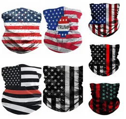 American Flag 3D Printing Digital Mask Magic Cycling Scarf Multicantal Magic Headwear Turban Fashion Riding Collar Party Masks3600086