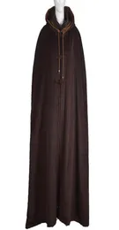 Unisex Winter warmer buddhistischer Abtmönche Wolle Cape Meditation Cloak Robe Zen Kleid Uniformen Kampfkunst Anzüge Brown13590318