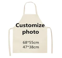Aventais personalizados de linho de algodão personalizado para jantar unissex cozinhando avental qualquer tamanho de qualquer logo5319492
